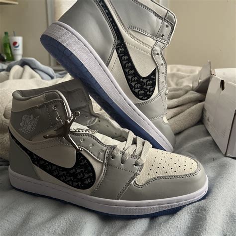 giày jordan dior cổ cao|dior x air jordan 1.